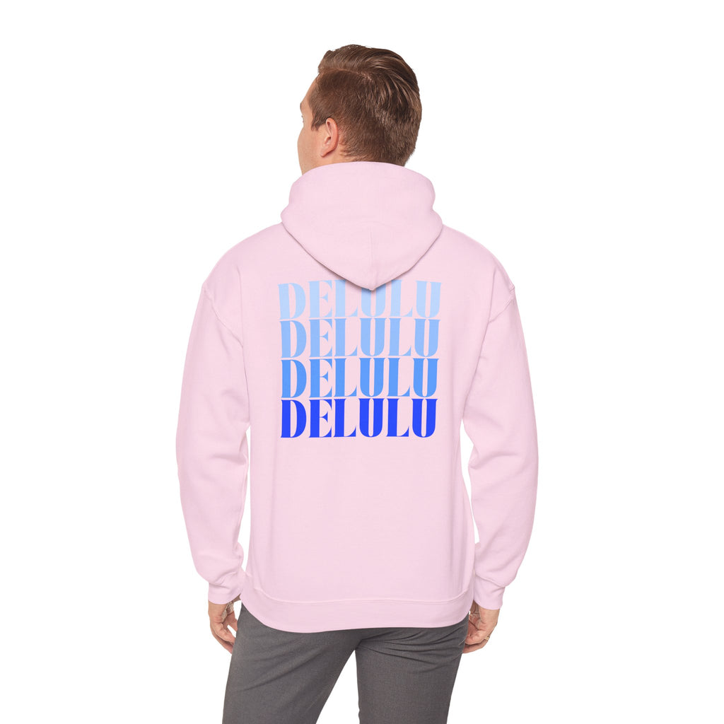 STATEMENT HOODIE DELULU DELULU DELULU - BABY BLUE & BLUE