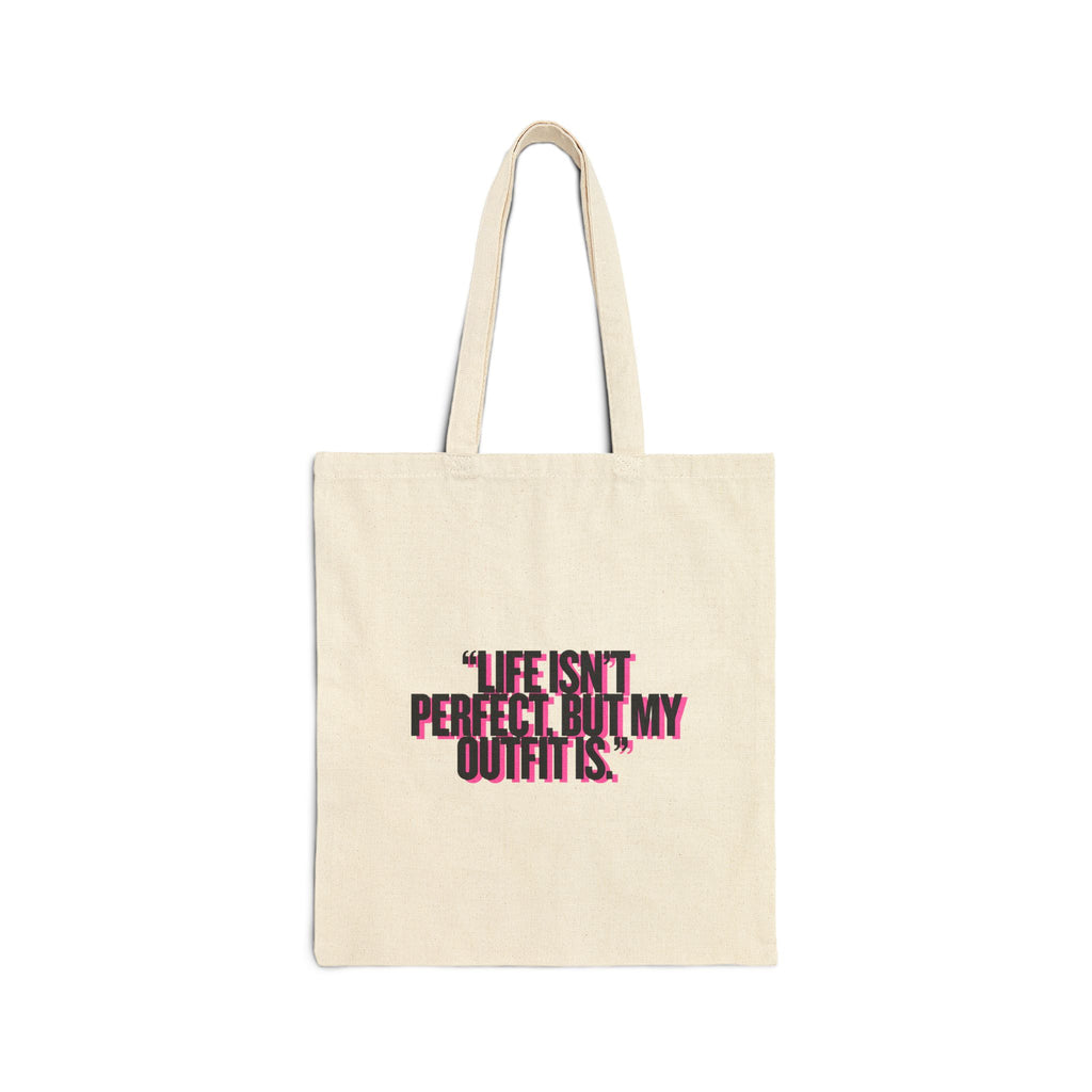 TOTE BAG - MAIN CHARACTER VIBES COLLECTION - LIFE ISN'T PERFECT BEIGE