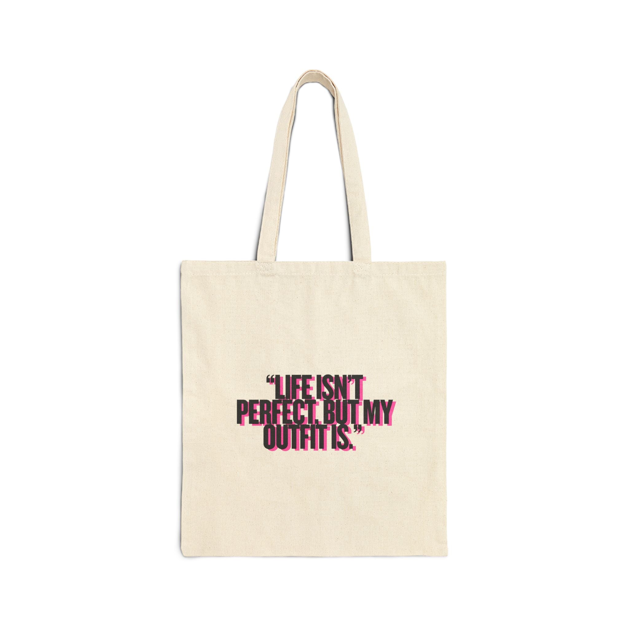 TOTE BAG - MAIN CHARACTER VIBES COLLECTION - LIFE ISN'T PERFECT BEIGE