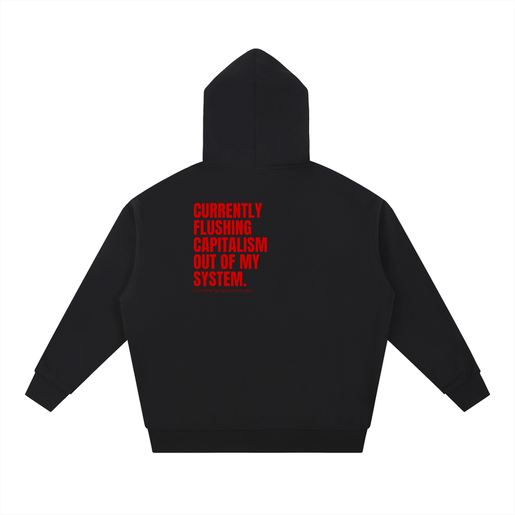 QUITTERS CLUB ESSENTIAL HEAVYWEIGHT HOODIE - OUT OF MY SYSTEM