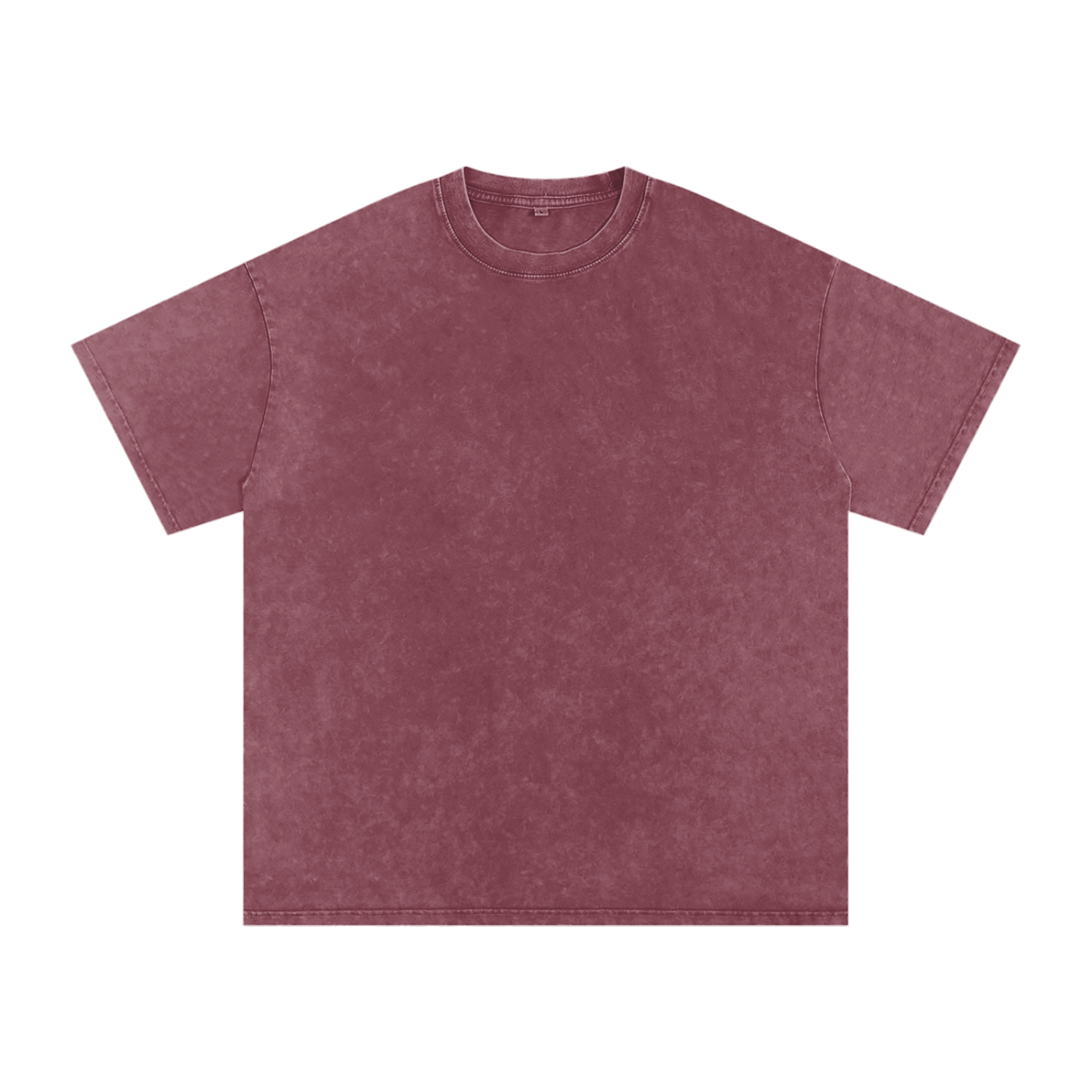 BASIC SNOW WASHED OVERSIZED COTTON T-SHIRT RED