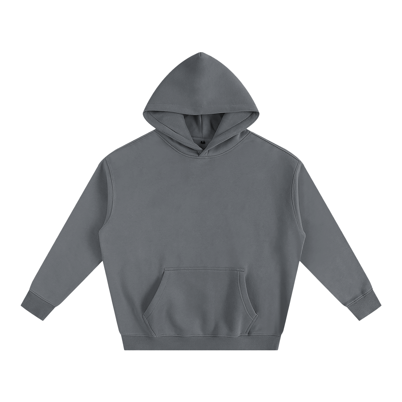 BASIC ESSENTIAL FLEECE HOODIE GREY