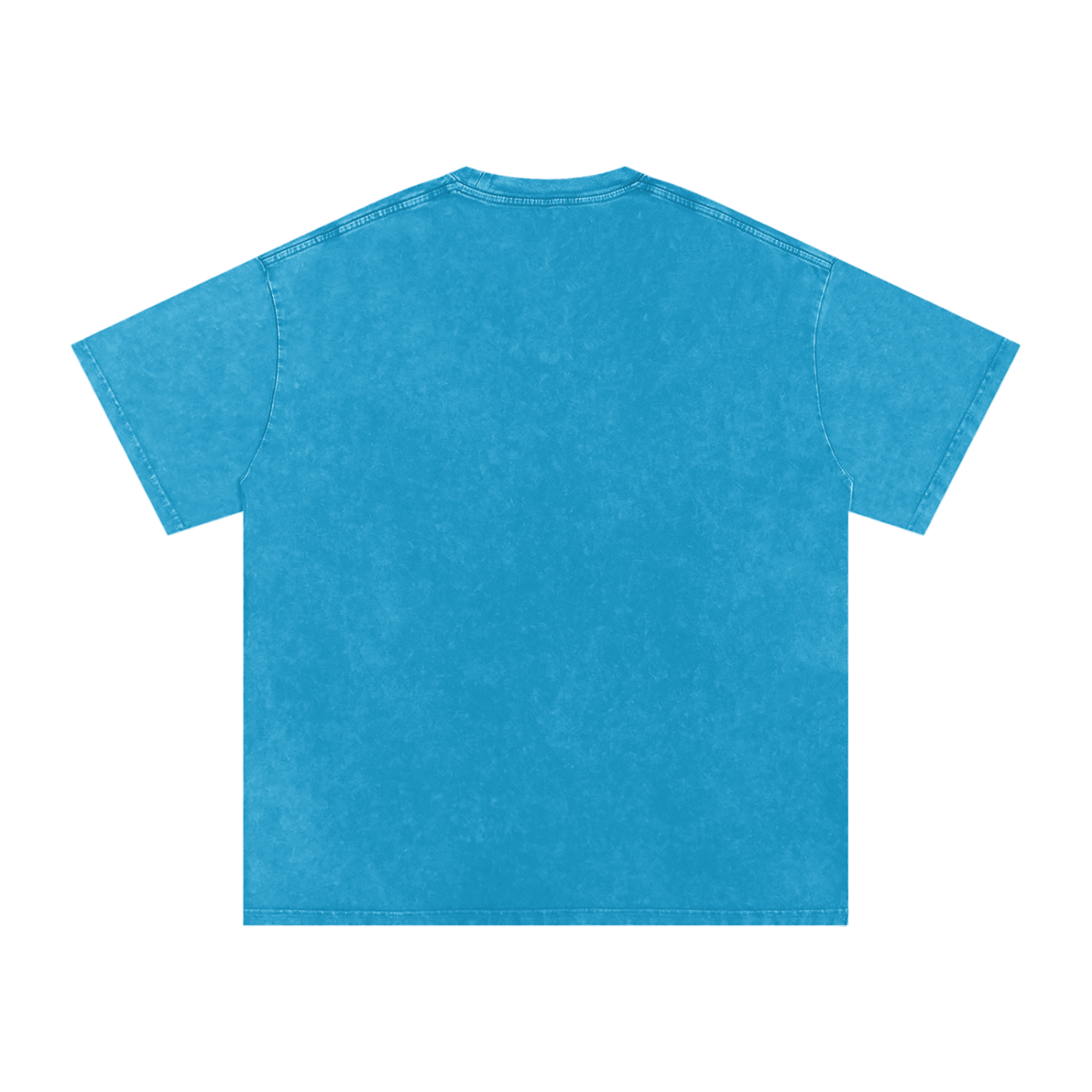 BASIC SNOW WASHED OVERSIZED COTTON T-SHIRT LAKE BLUE