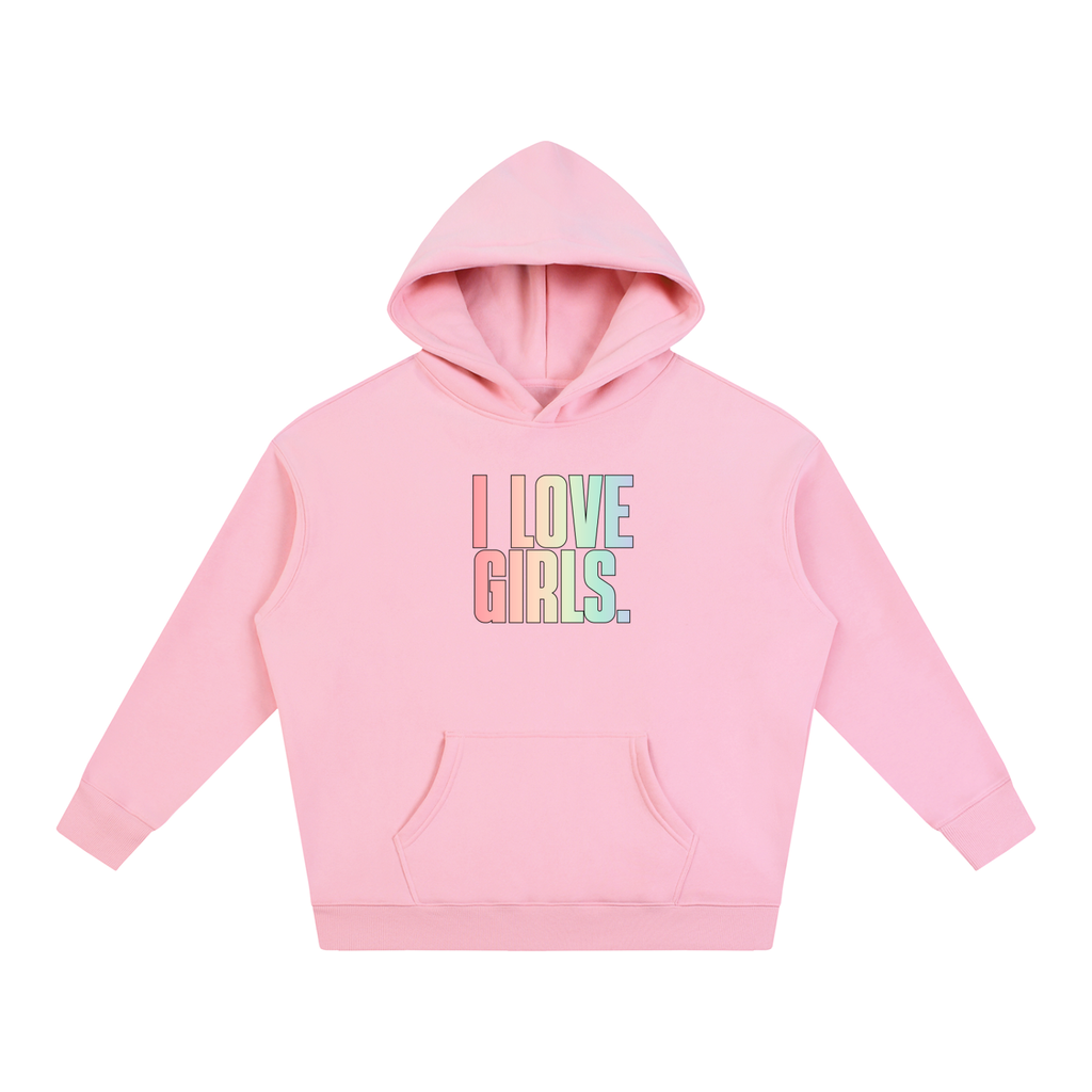 PRIDE OVERSIZED PREMIUM FLEECED HOODIE - I LOVE GIRLS