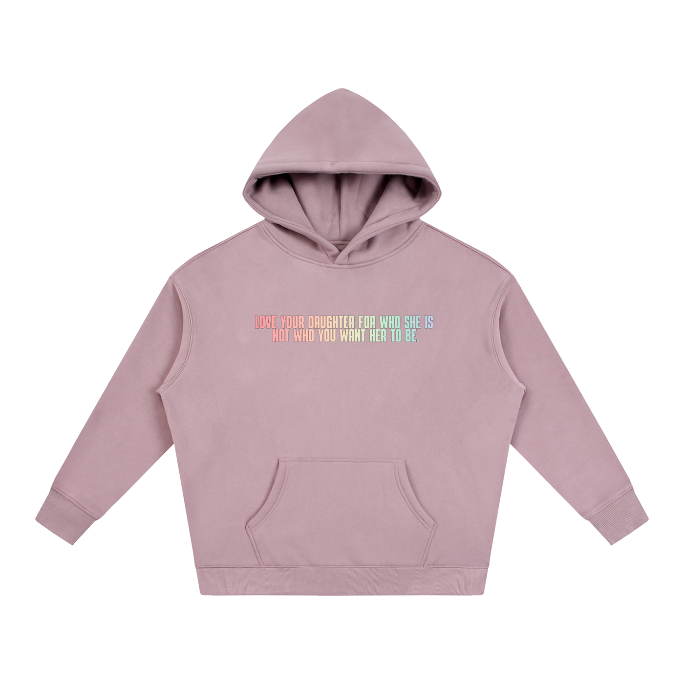 PRIDE OVERSIZED PREMIUM FLEECED HOODIE - LOVE YOUR DAUGHTER