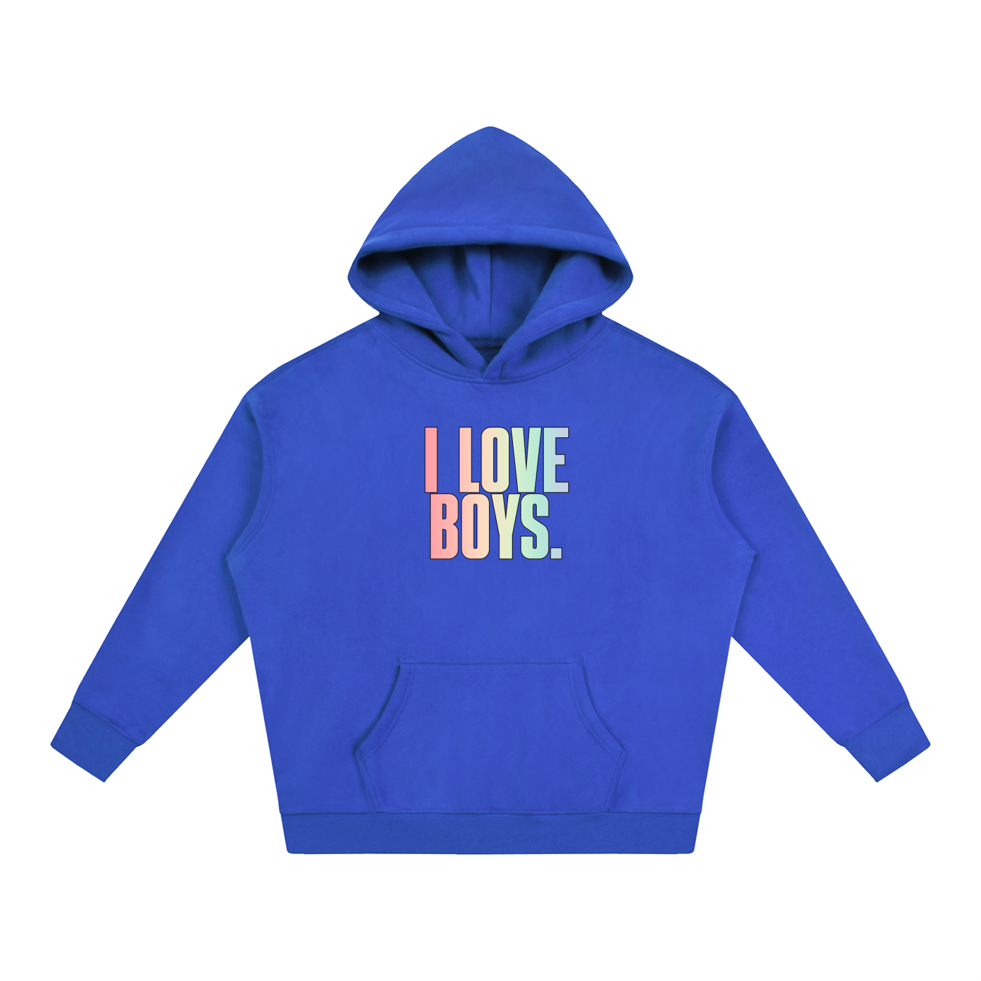 PRIDE OVERSIZED PREMIUM FLEECED HOODIE - I LOVE BOYS