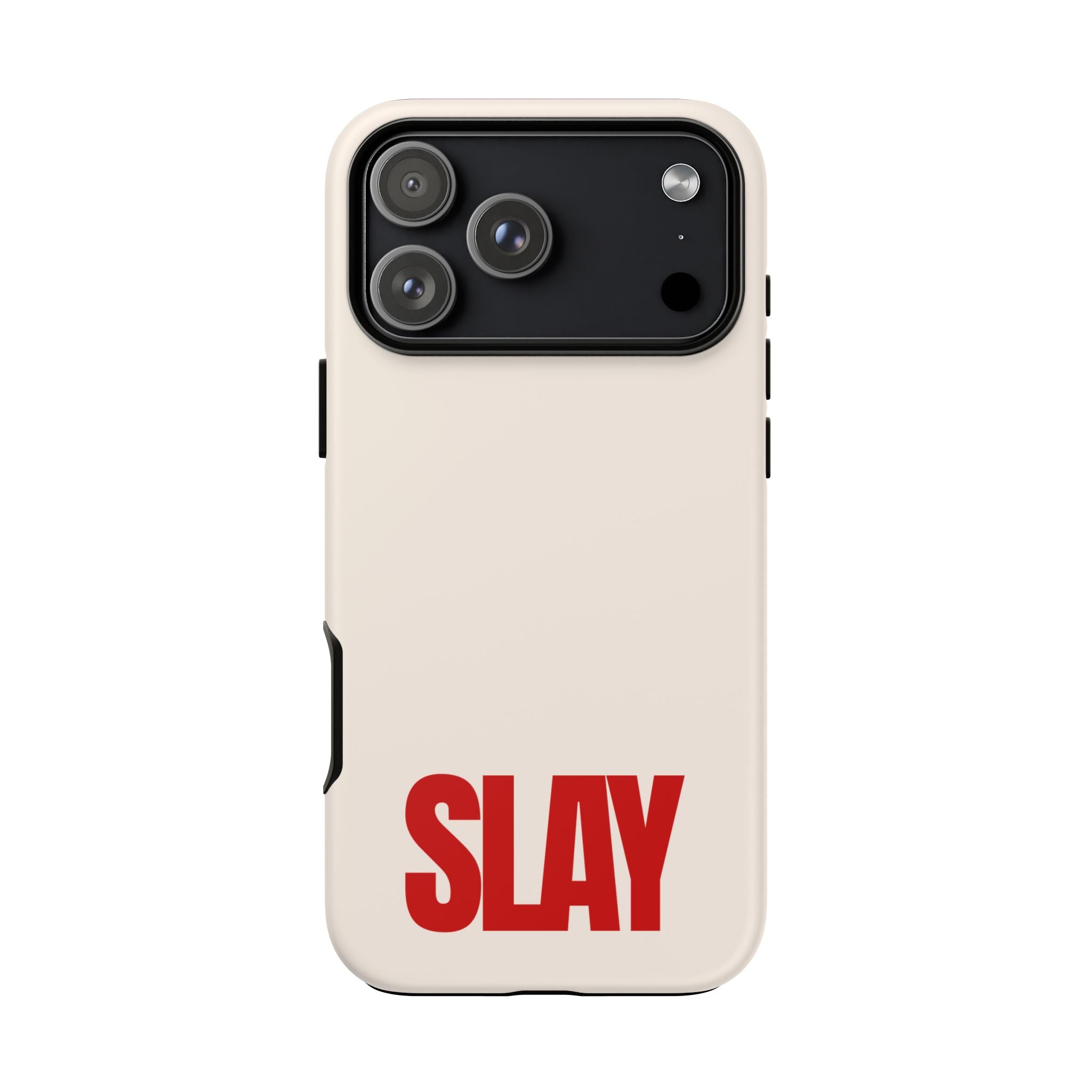 IPHONE CASE (15 - 17) - SLAY (BEIGE&RED)