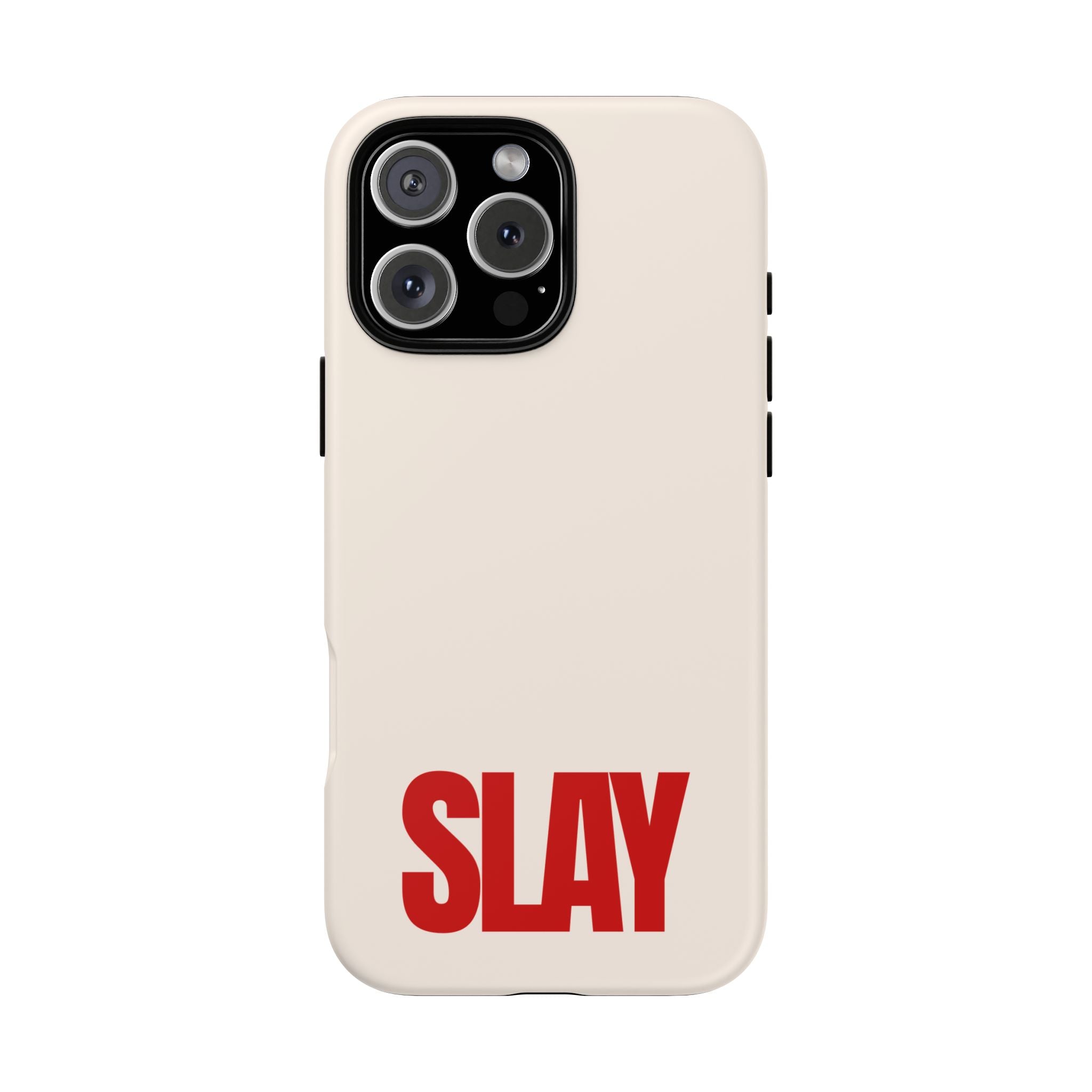 IPHONE CASE (15 - 17) - SLAY (BEIGE&RED)