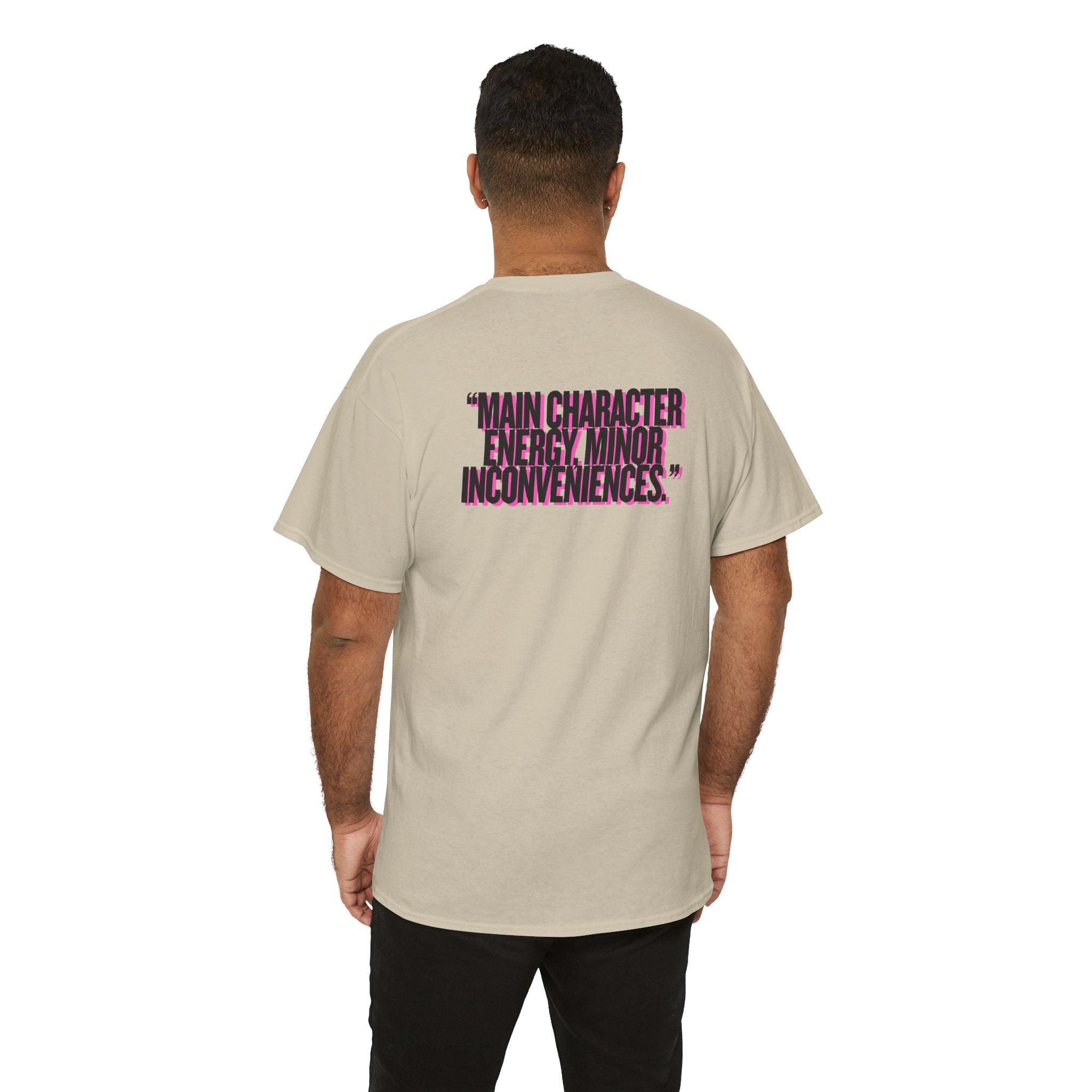MAIN CHARACTER VIBES TEE - MINOR INCONVINIENCES BEIGE