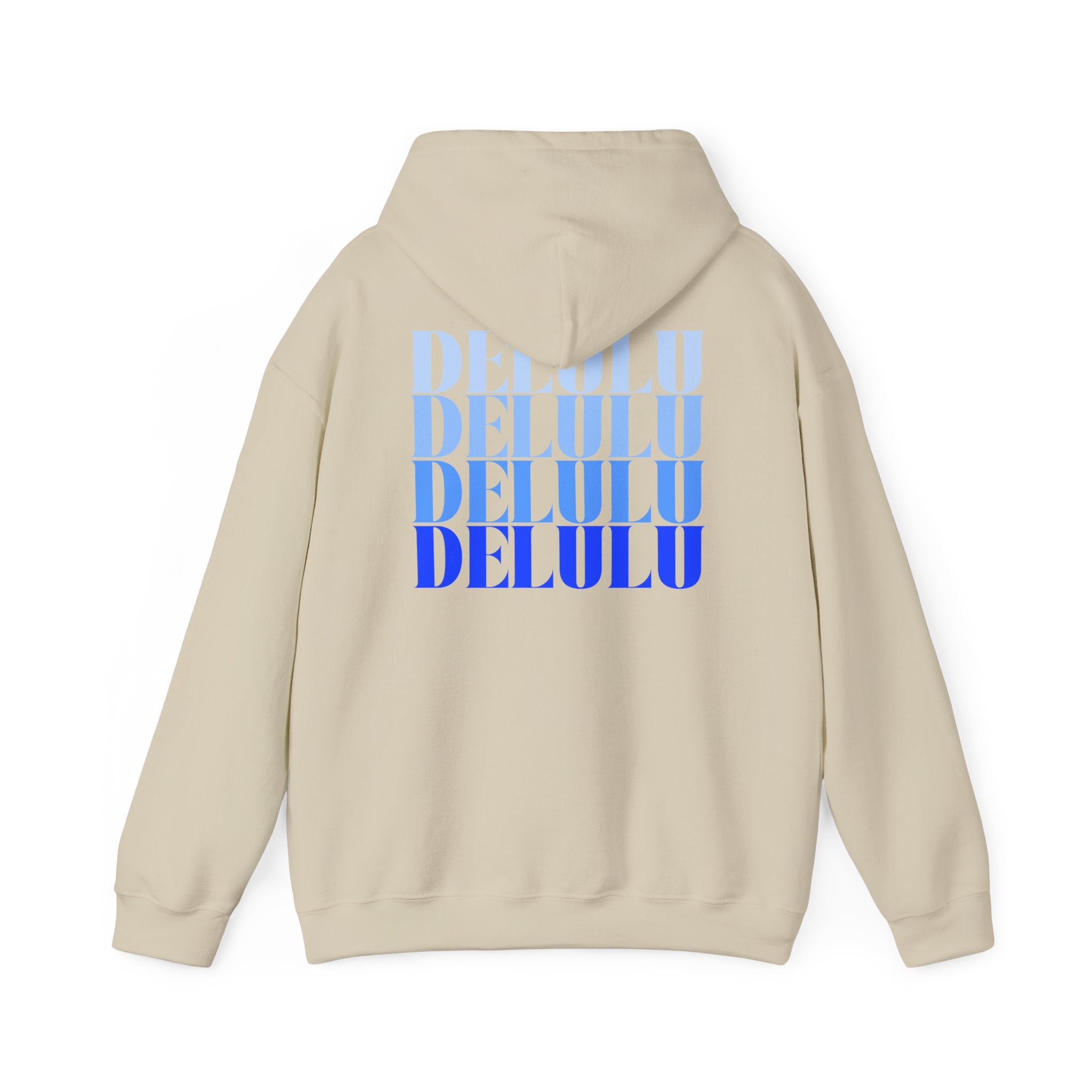 STATEMENT HOODIE DELULU DELULU DELULU - BABY BLUE & BLUE