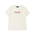 WOMEN`S SLIM FIT T-SHIRT - SORRY I´M LATE, I SAW A DOG