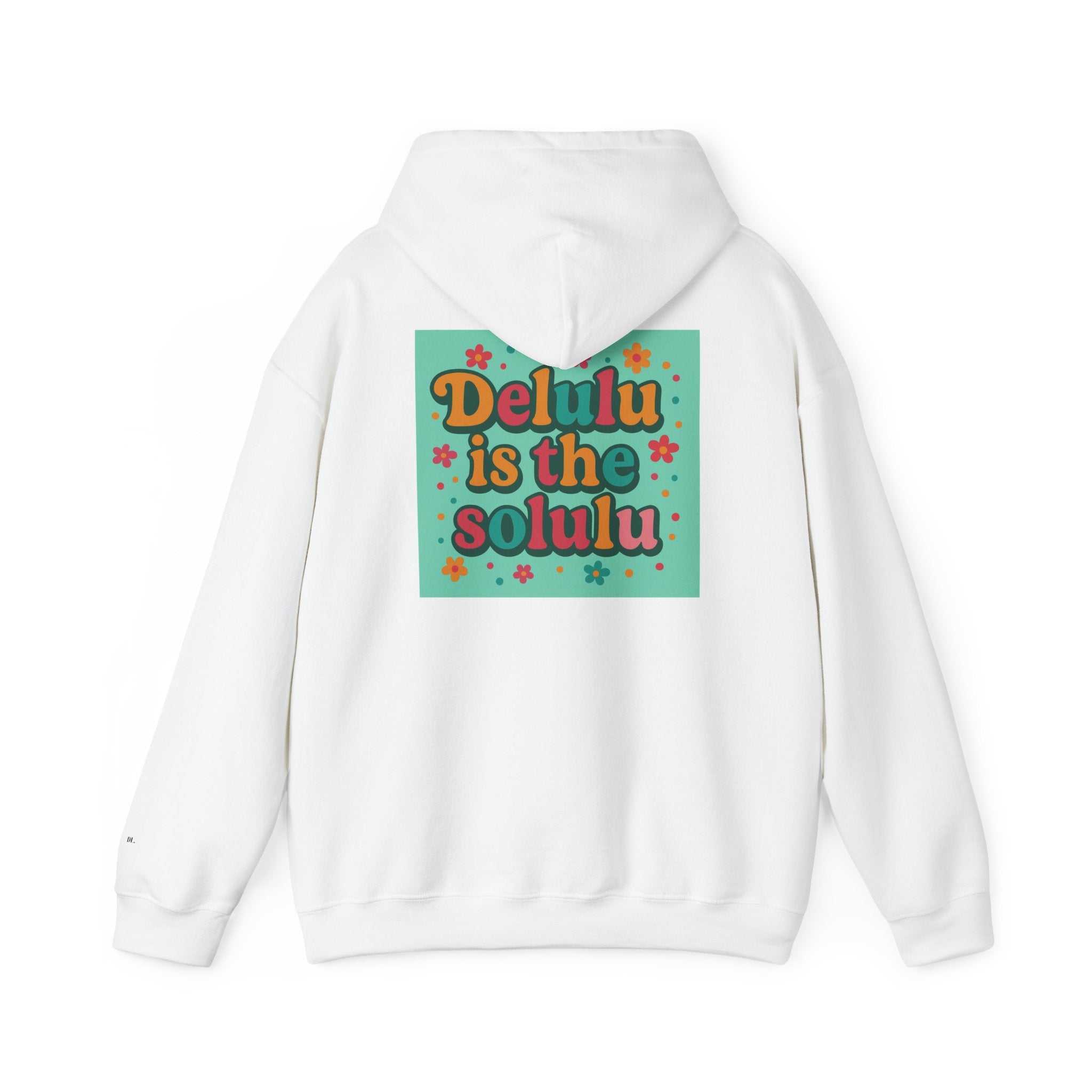 DELULU IS THE SOLULU HOODIE - WHITE&GREEN