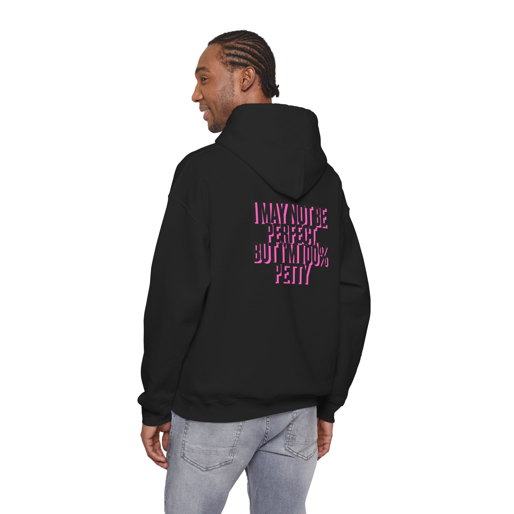 MAIN CHARACTER VIBES HOODIE - 100 % PETTY BLACK
