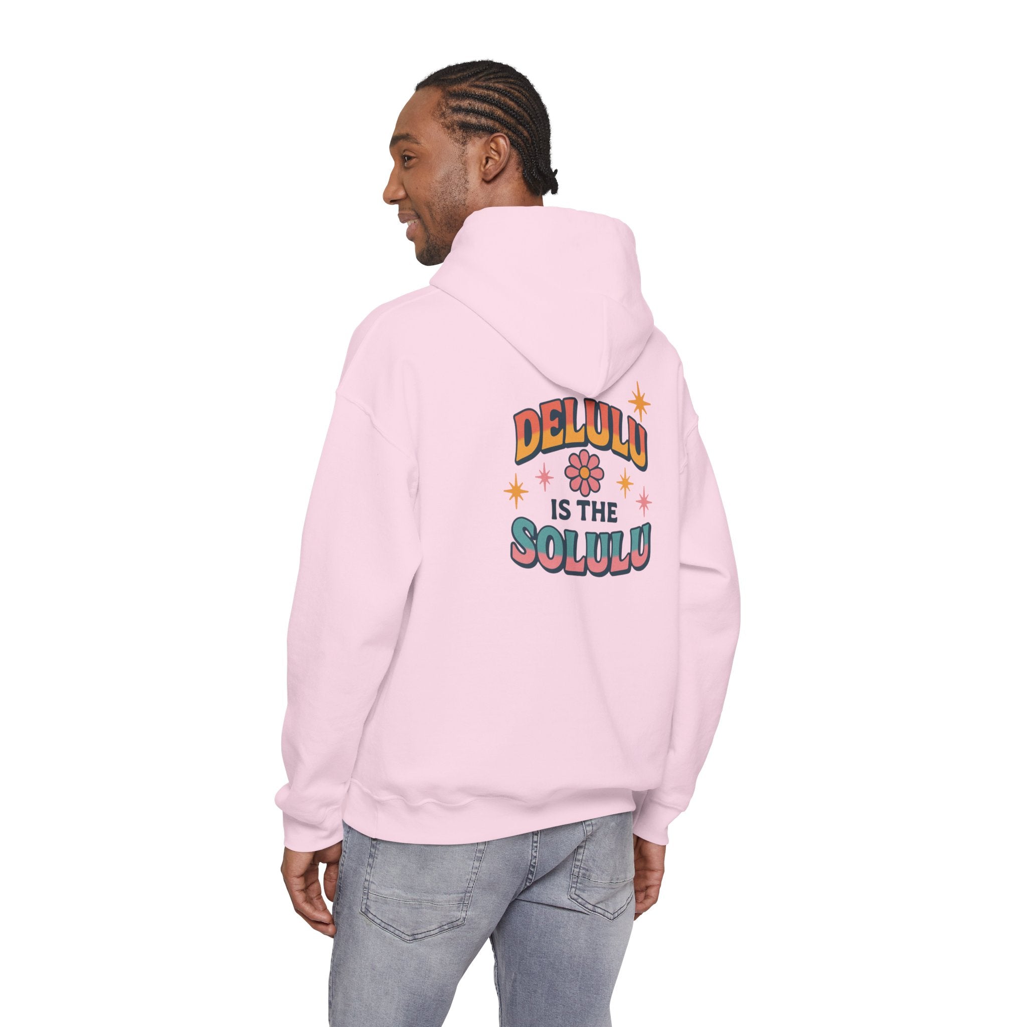 DELULU IS THE SOLULU HOODIE - PINK