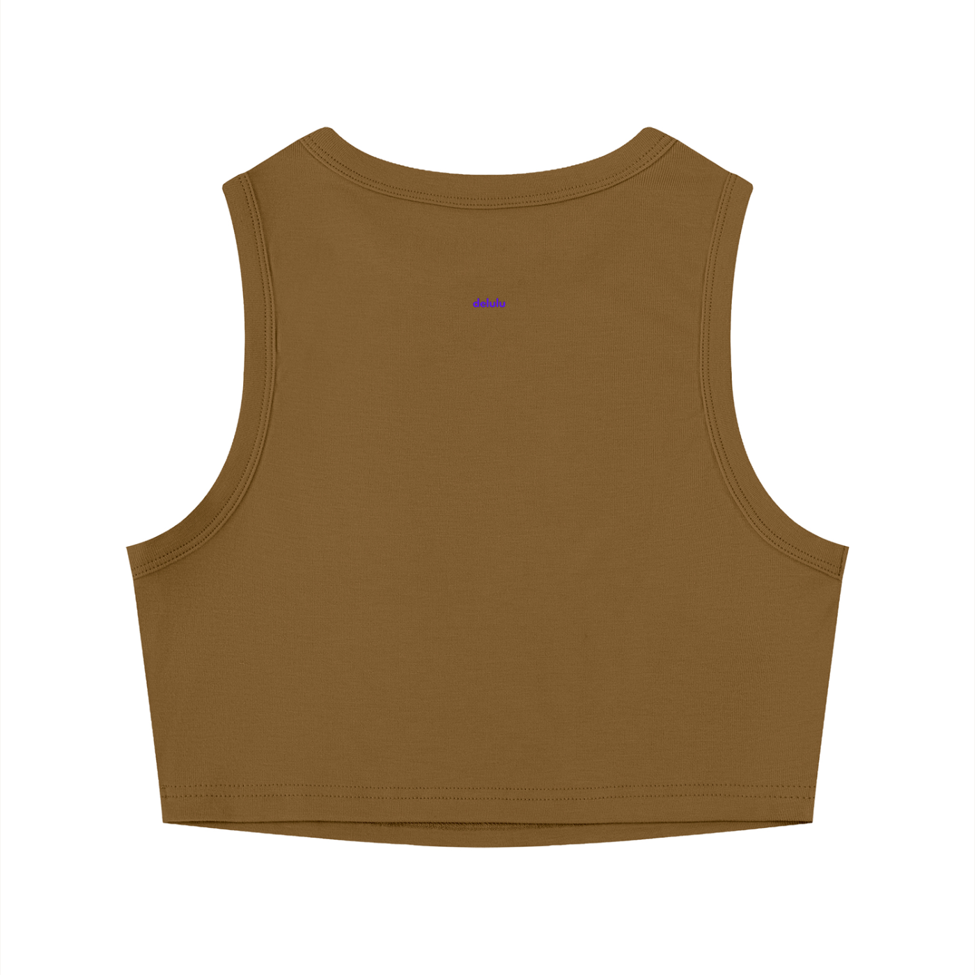 MAIN CHARACTER TIGHT CREWNECK CROP TANK TOP -  OFF THE GRID. PERMANENTLY.