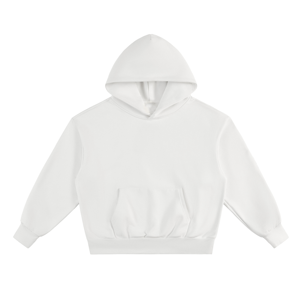 BASIC ESSENTIAL HEAVYWEIGHT FLEECE HOODIE WHITE