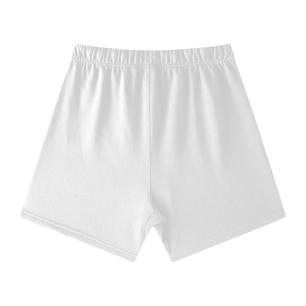 UNISEX EARTH TONE LOOSE FIT COTTON SHORTS WHITE
