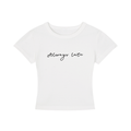 WOMENS CROPPED T-SHIRT - ALWAYS LATE