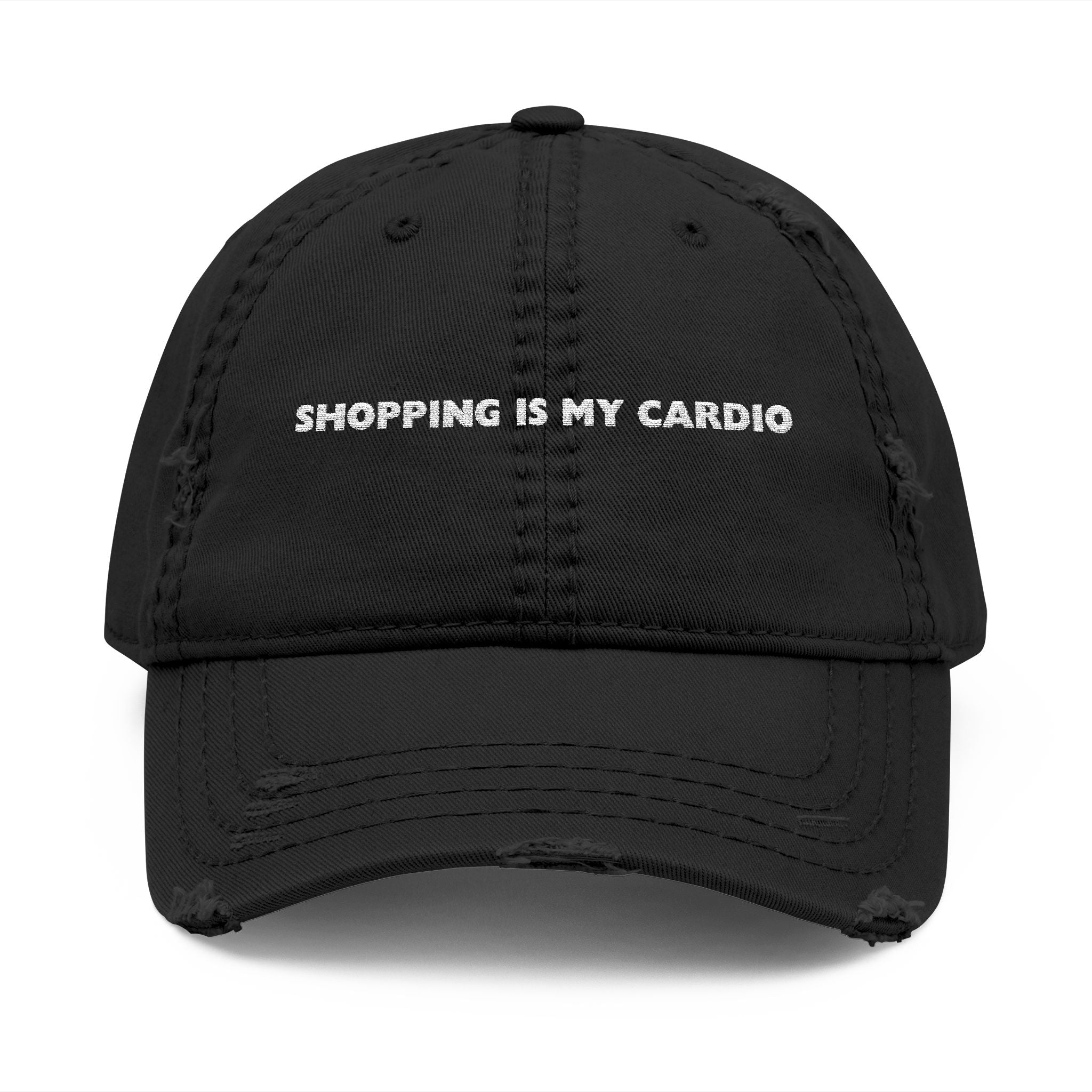 STATEMENT CASUAL VINTAGE CAP - SHOPPING IS MY CARDIO