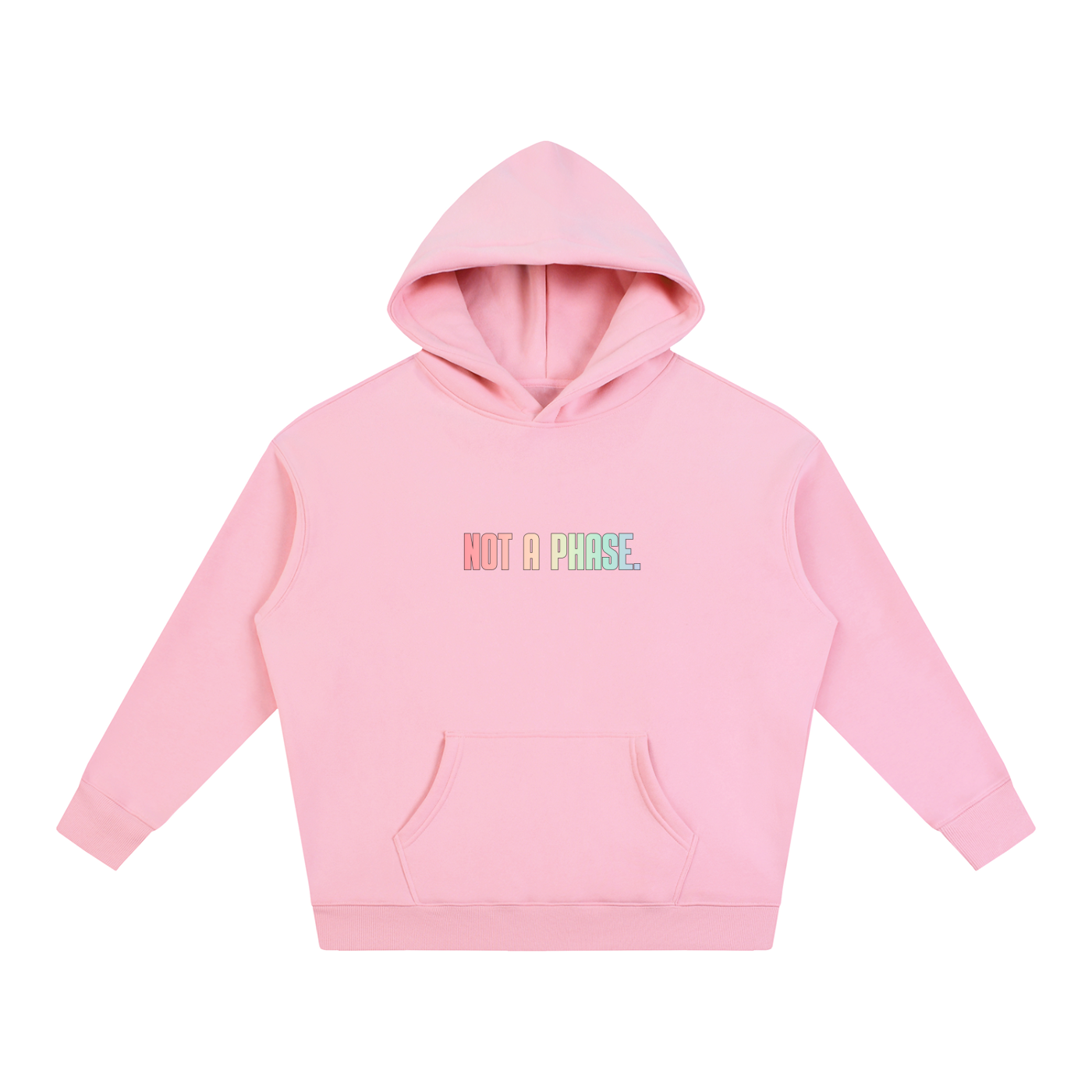 PRIDE OVERSIZED PREMIUM FLEECED HOODIE - NOT A PHASE