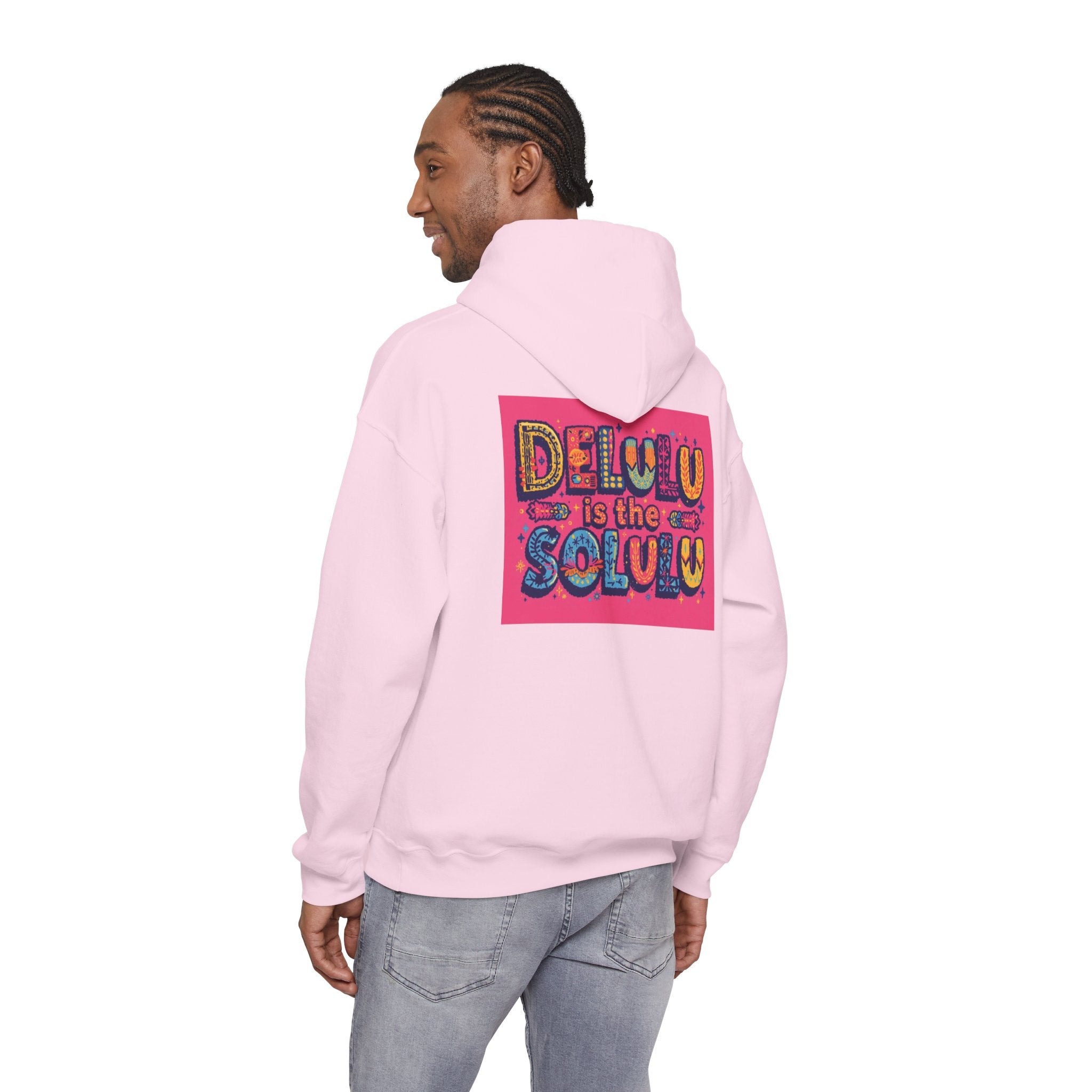 DELULU IS THE SOLULU HOODIE - PINK