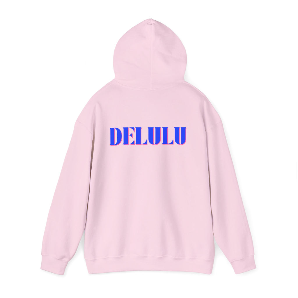 STATEMENT HOODIE DELULU - BLUE & BLUE/PINK