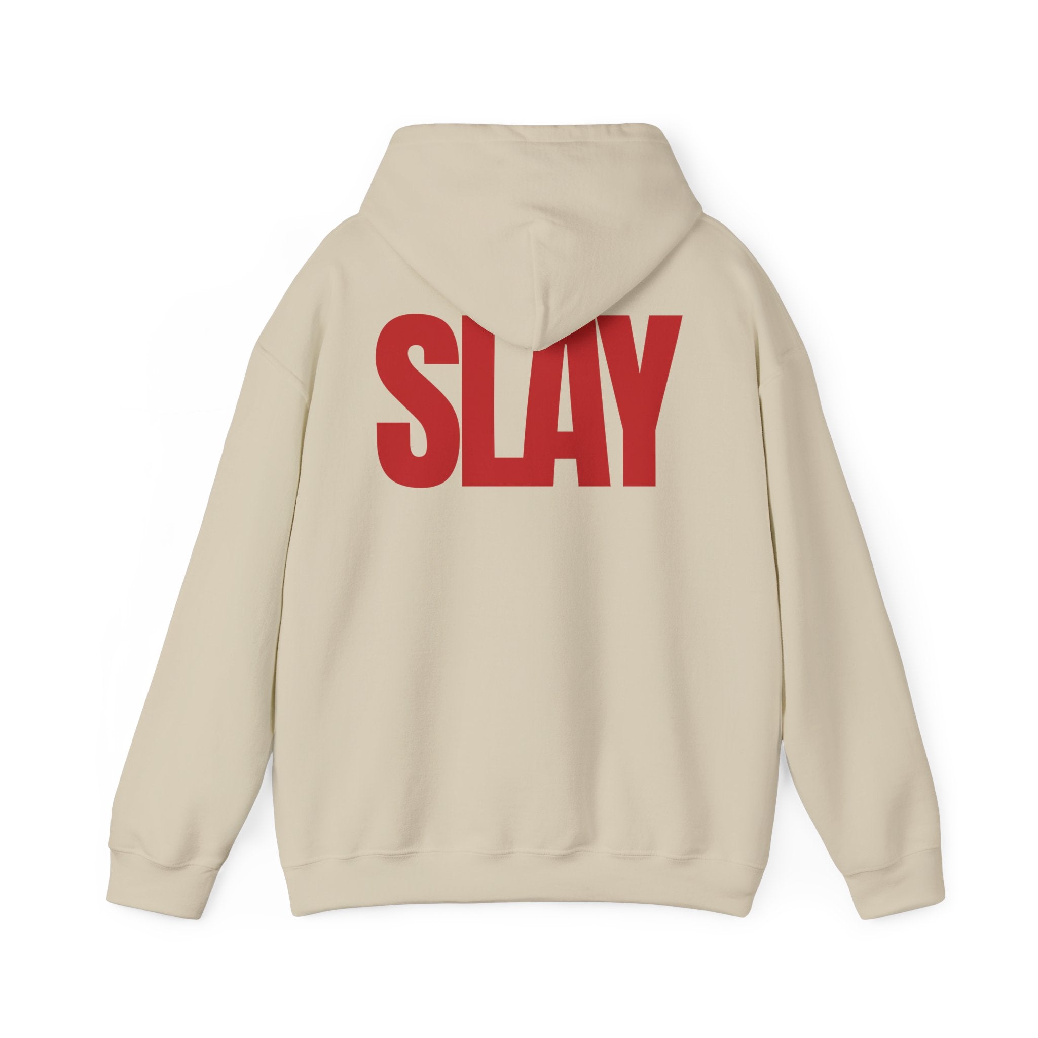 STATEMENT HOODIE - SLAY BEIGE/RED