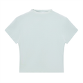 BASIC SLIM FIT WOMEN MOCK NECK T-SHIRT