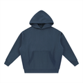 BASIC ESSENTIAL OVERSIZED BOXY FIT FLEECE HOODIE BLUE