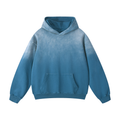 PREMIUM UNISEX  BASIC SUNFADE HEAVYWEIGHT OVERSIZED HOODIE JEANS BLUE