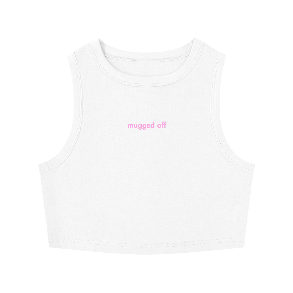 WOMEN'S CREWNECK CROP TOP - MUGGED OFF