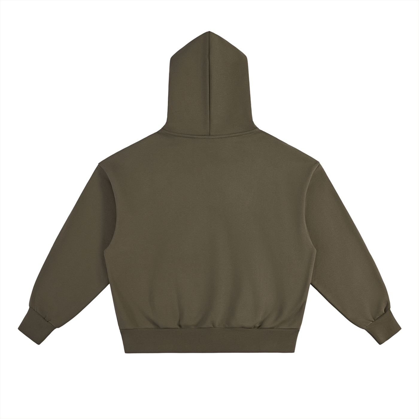 BASIC ESSENTIAL HEAVYWEIGHT FLEECE HOODIE OLIVE GREEN