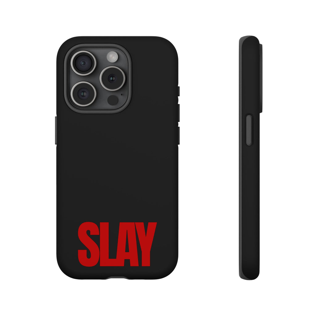 IPHONE CASE (15 - 17) - SLAY (BLACK&RED)