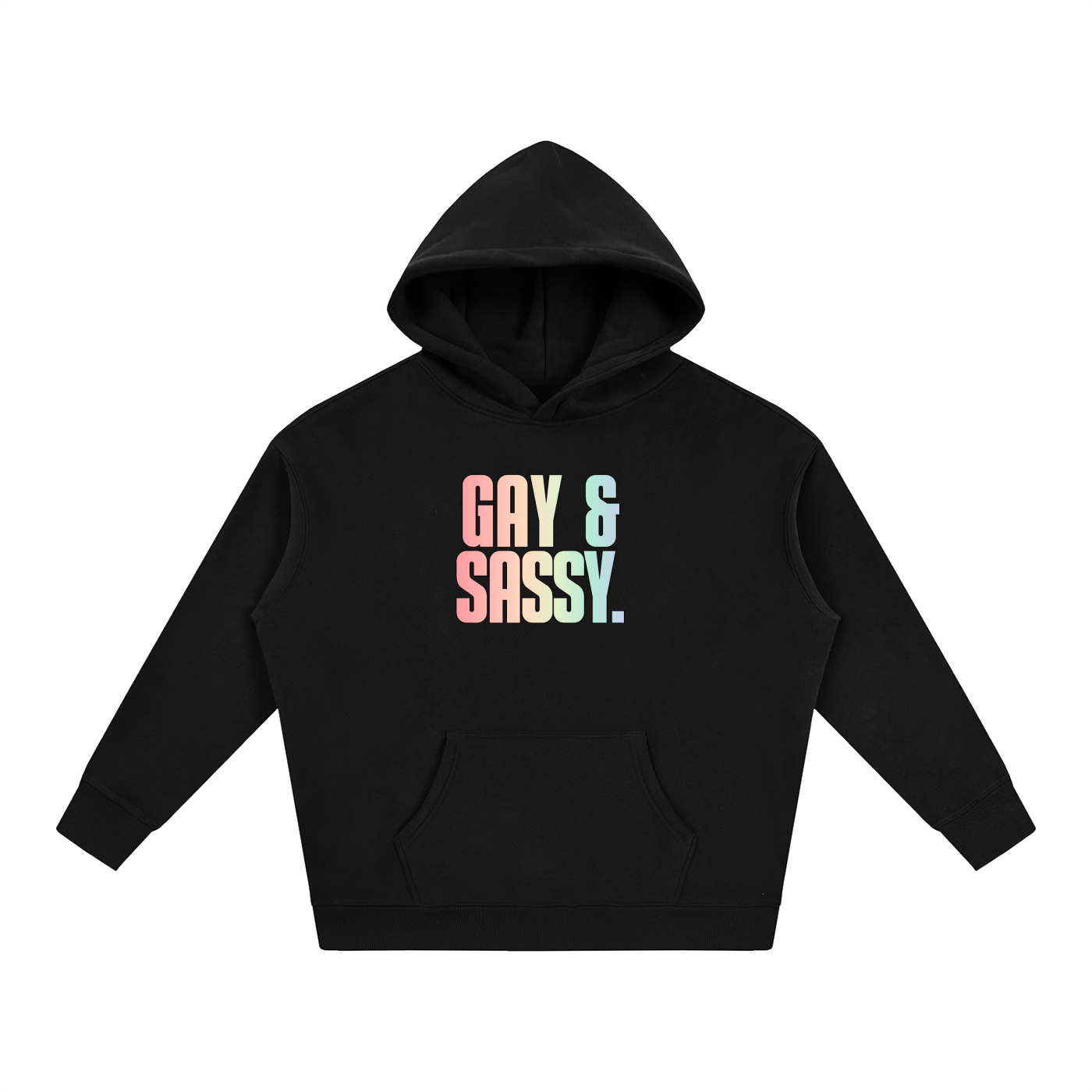 PRIDE OVERSIZED PREMIUM FLEECED HOODIE - GAY & SASSY