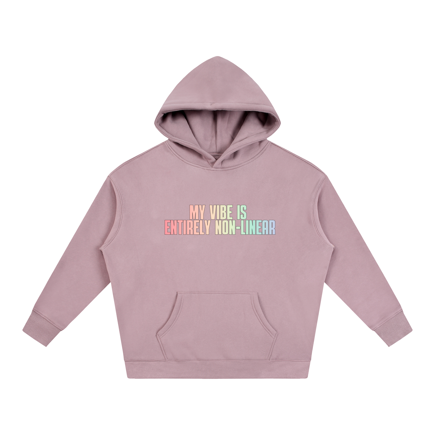 PRIDE OVERSIZED PREMIUM FLEECED HOODIE - MY VIBE IS ENTIRELY NON-BINARY