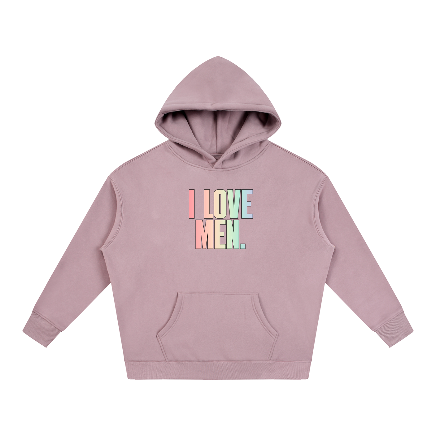 PRIDE OVERSIZED PREMIUM FLEECED HOODIE - I LOVE MEN