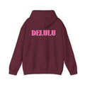 STATEMENT HOODIE DELULU - BLACK & PINK/WHITE