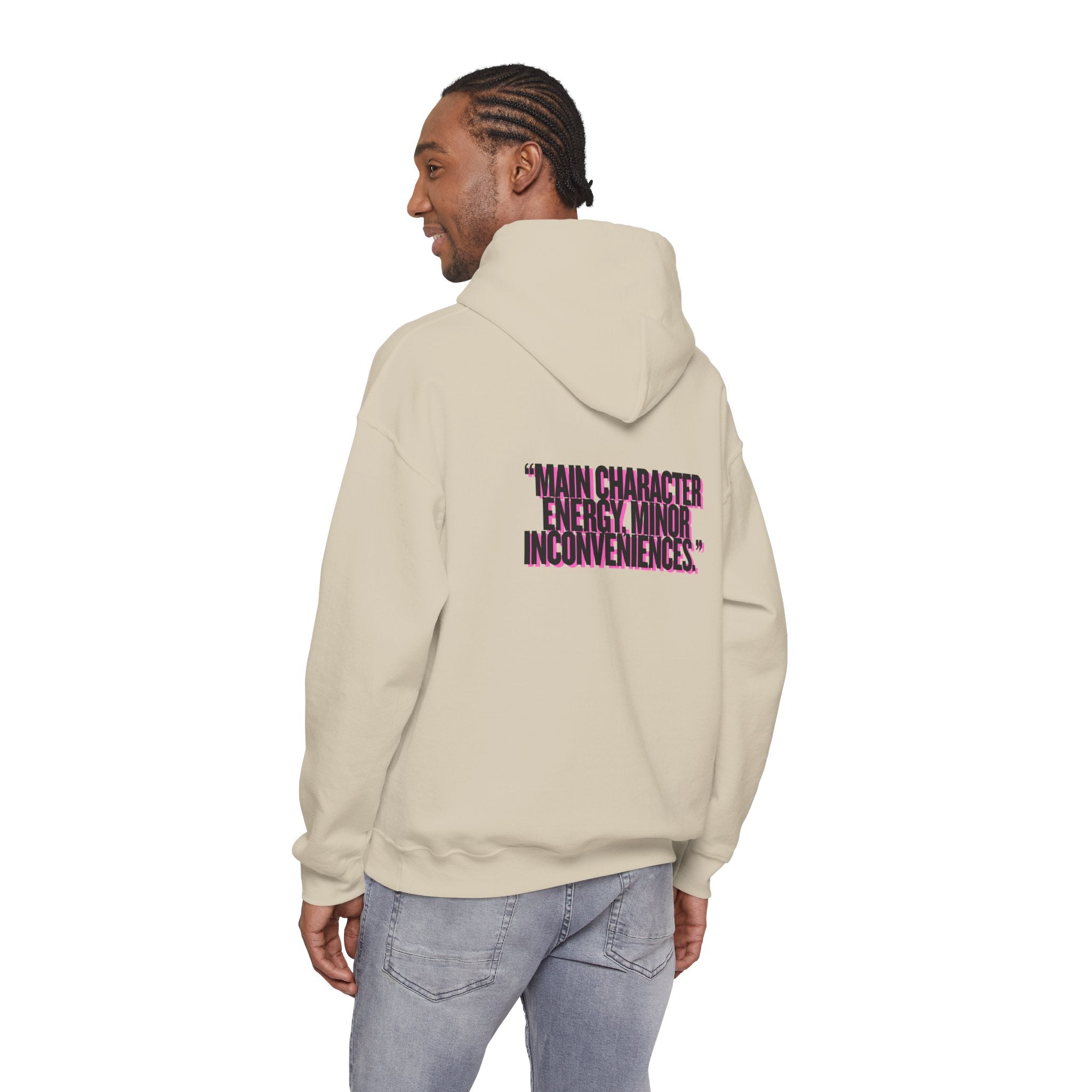 MAIN CHARACTER VIBES HOODIE - MINOR INCONVENIENCES BEIGE
