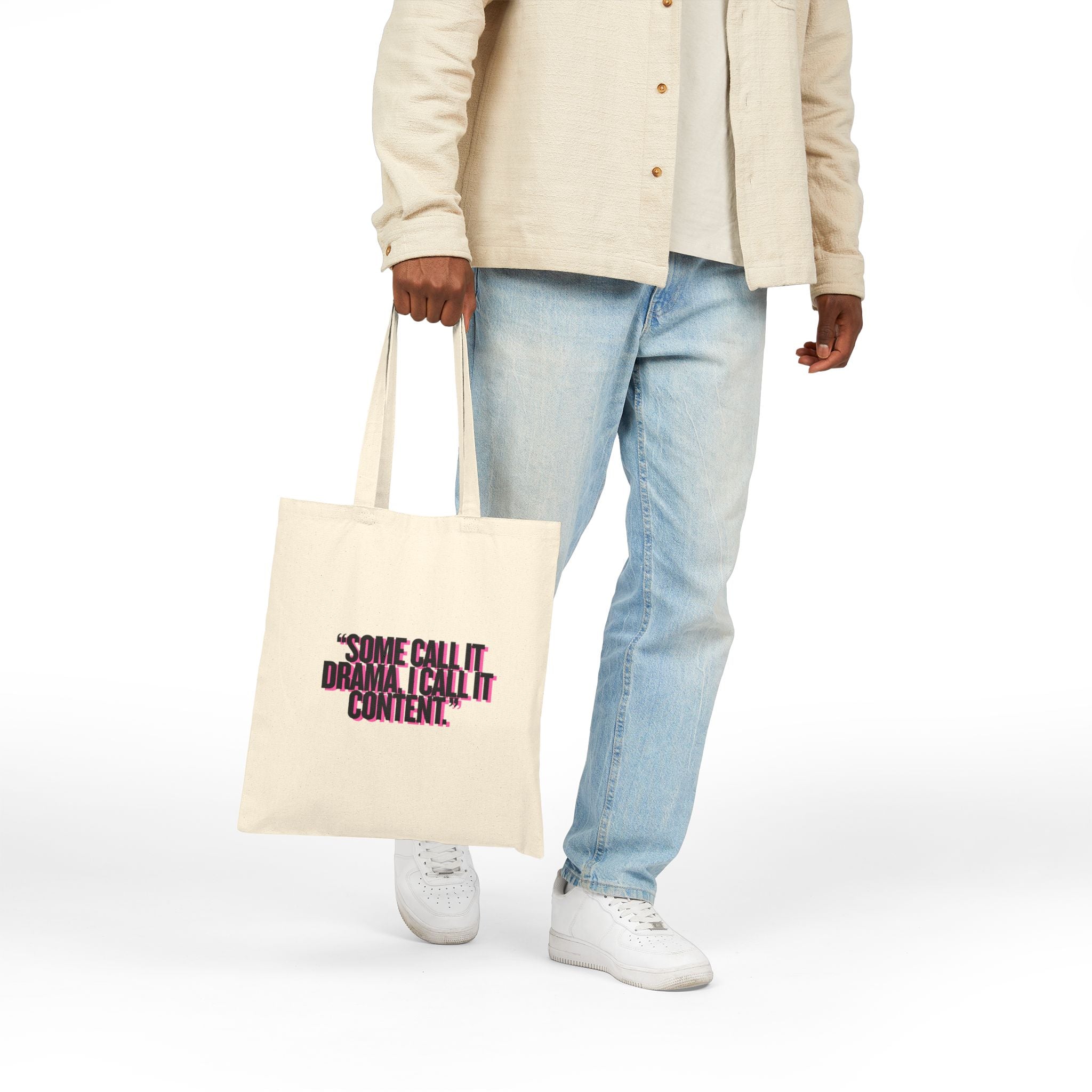 TOTE BAG - MAIN CHARACTER VIBES COLLECTION - I CALL IT CONTENT BEIGE