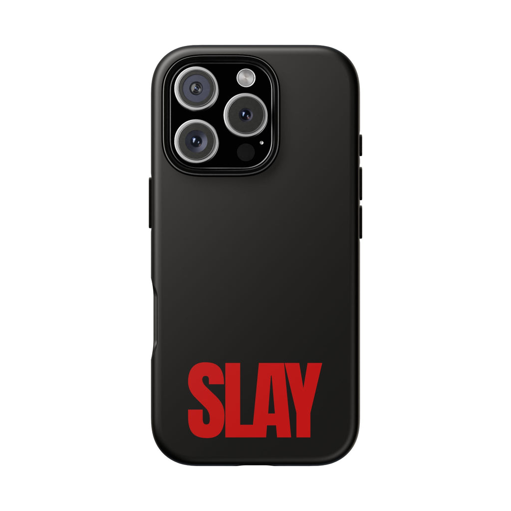 IPHONE CASE (15 - 17) - SLAY (BLACK&RED)