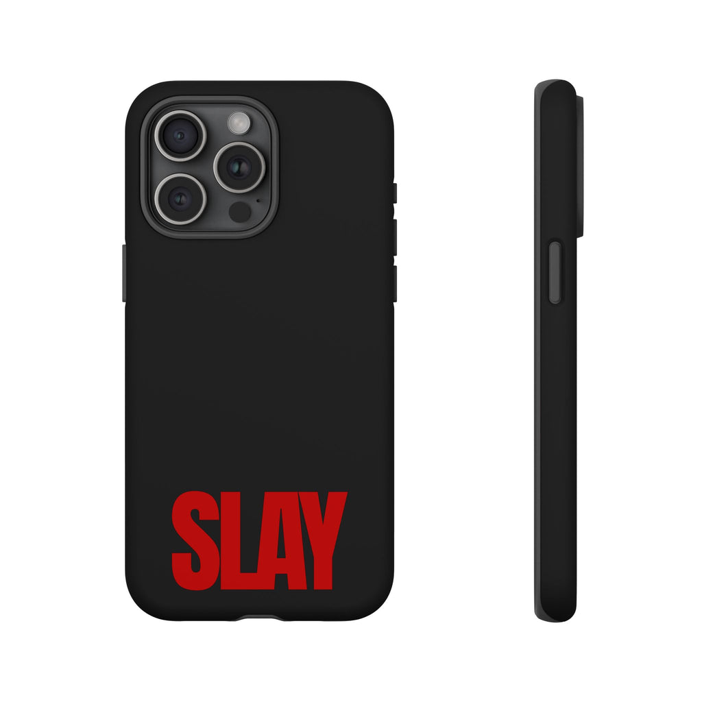 IPHONE CASE (15 - 17) - SLAY (BLACK&RED)