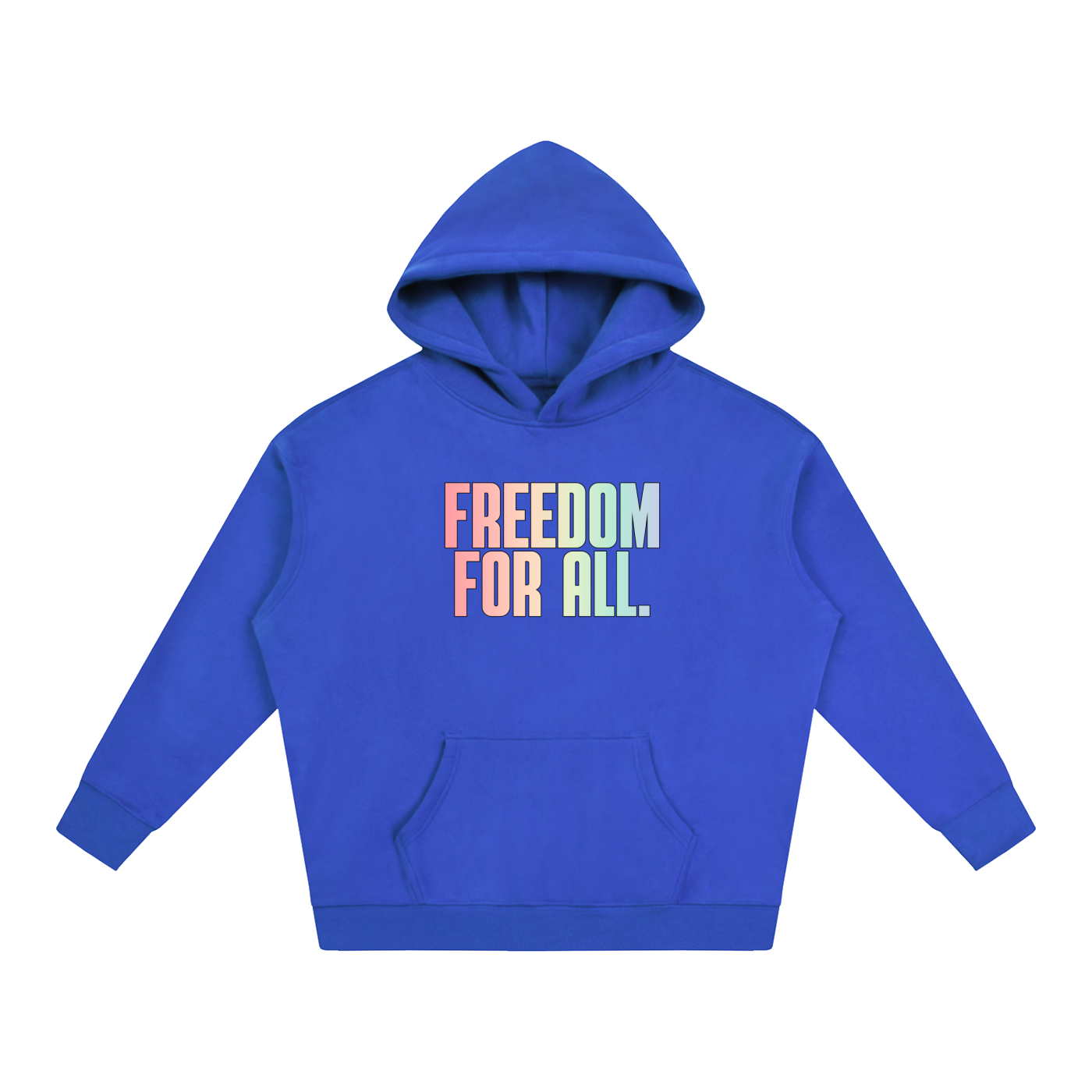 PRIDE OVERSIZED PREMIUM FLEECED HOODIE - FREEDOM FOR ALL