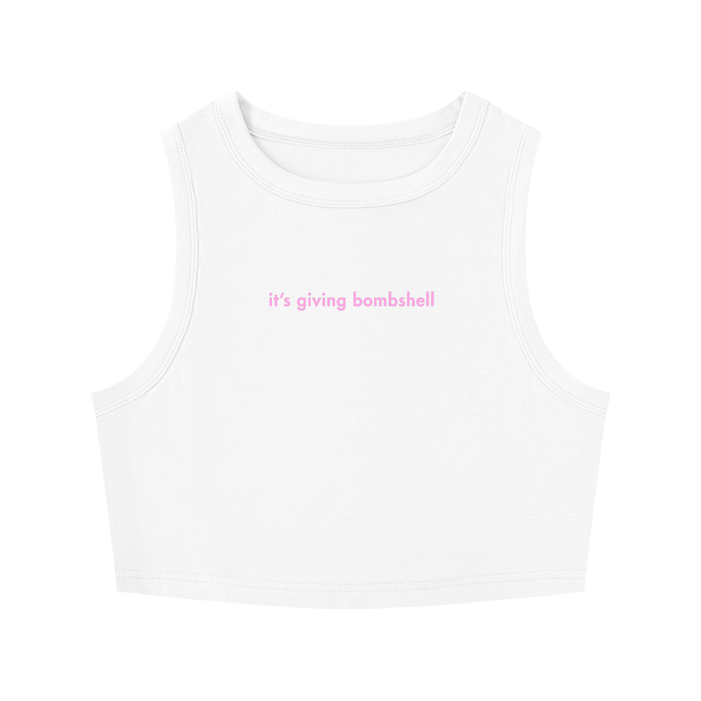 WOMEN'S CREWNECK CROP TOP - IT'S GIVING BOMBSHELL