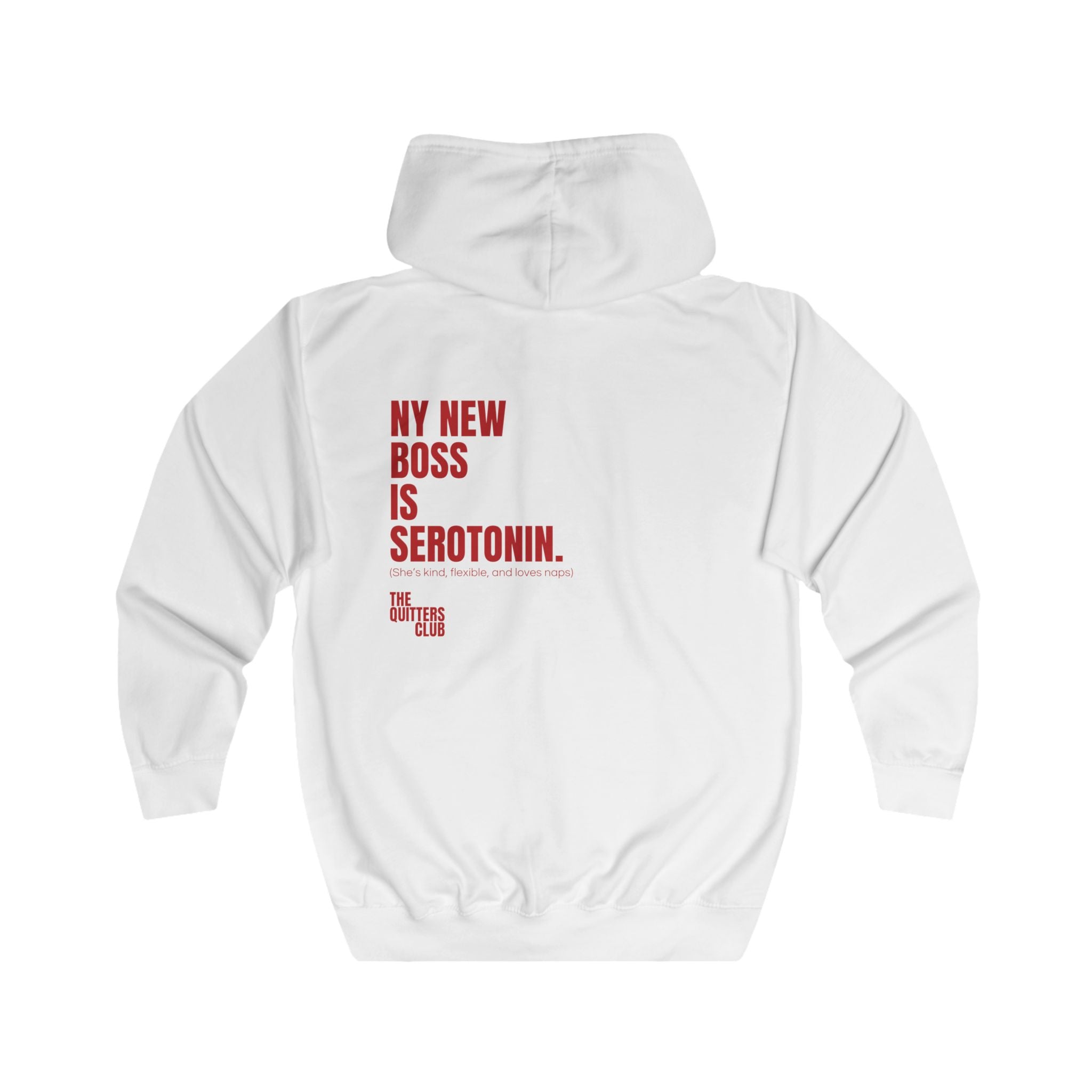 10 QUITTERS CLUB FULL-ZIP HOODIE WHITE/RED