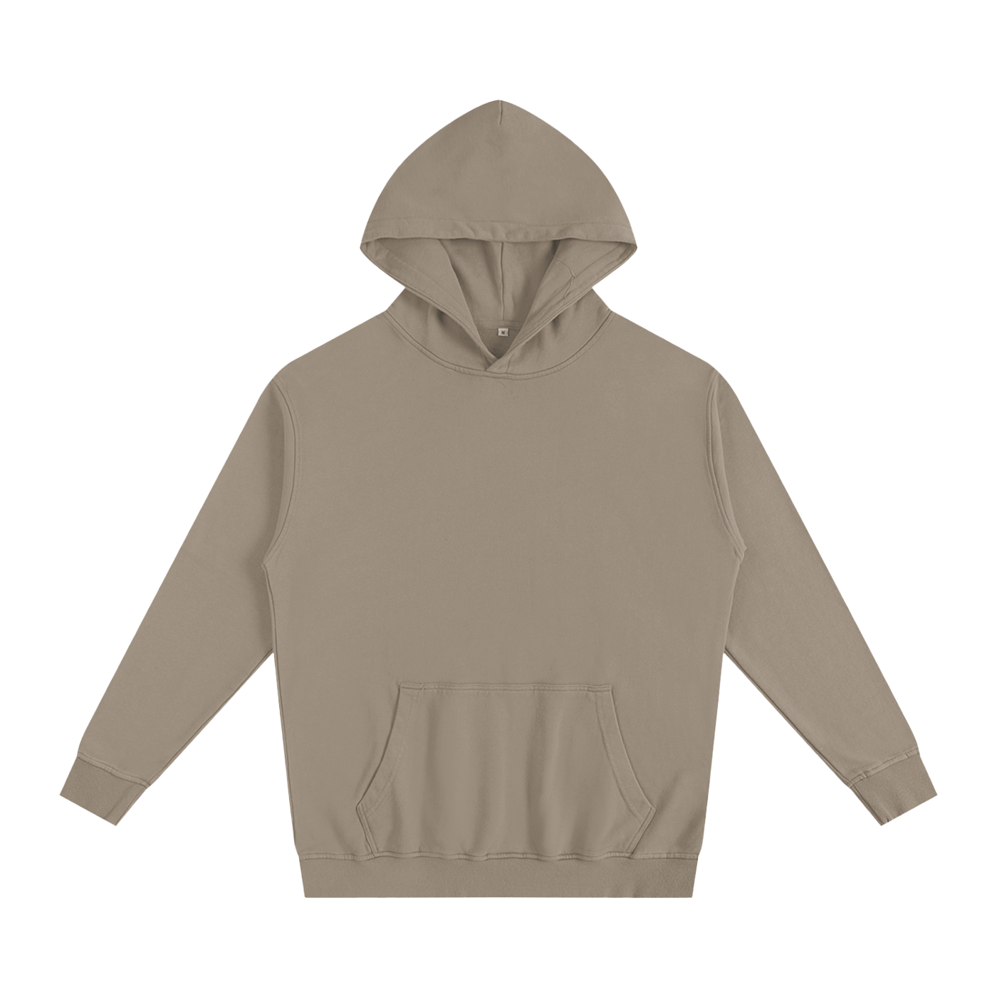 BASIC OVERSIZED ESSENTIAL HOODIE GREY COFFEE