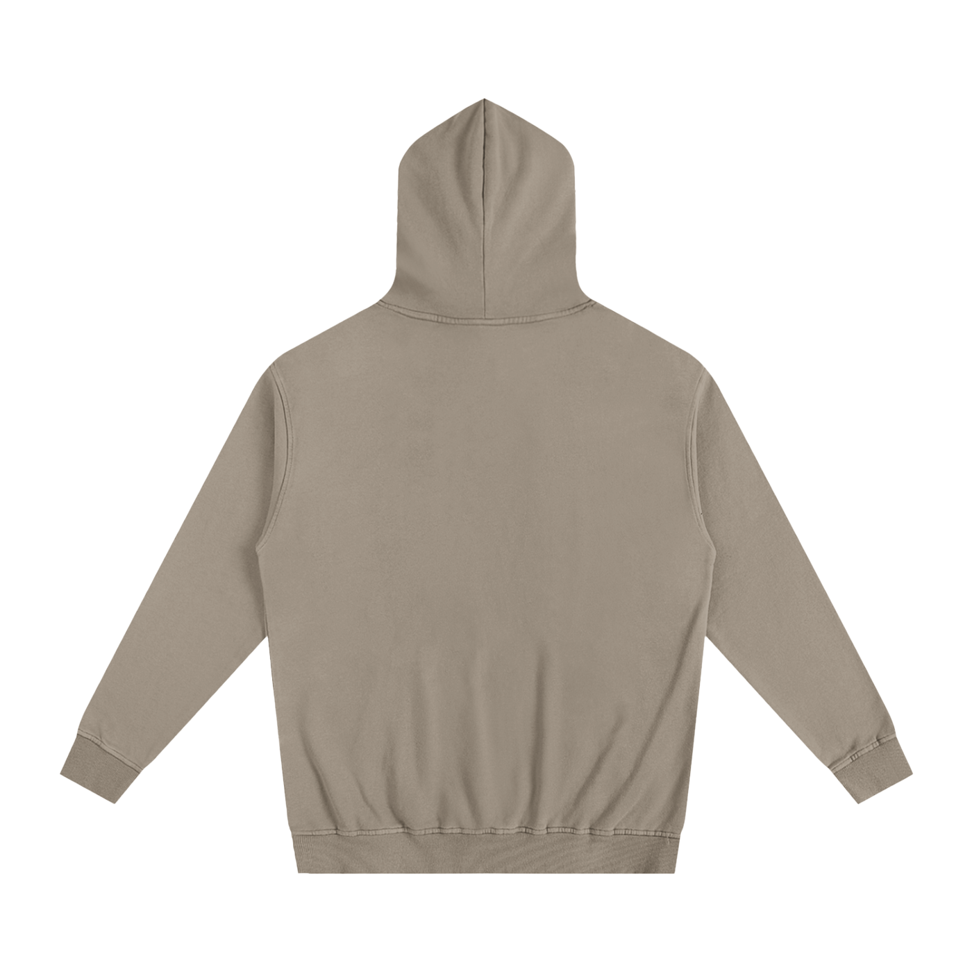 BASIC OVERSIZED ESSENTIAL HOODIE GREY COFFEE
