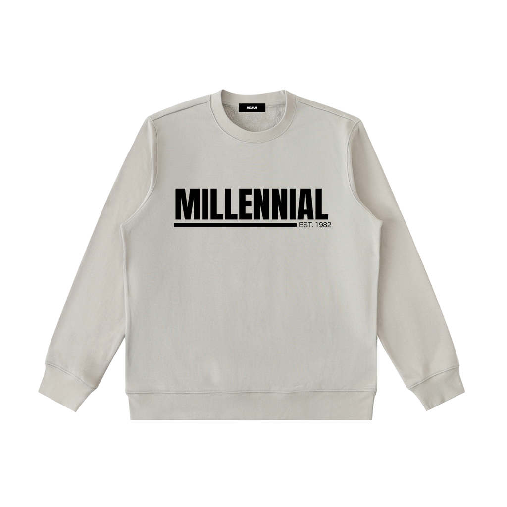 MILLENNIAL ESSENTIAL HEAVYWEIGTH CREWNECK SWEATER - EST. 1982