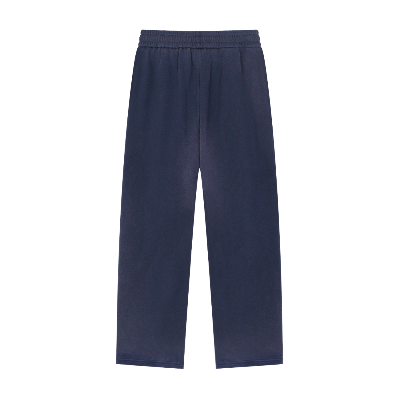 BASIC SUN FADE RAW EDGE STRAIGHT-LEG SWEATPANTS NAVY