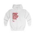 08 QUITTERS CLUB FULL-ZIP HOODIE WHITE/RED