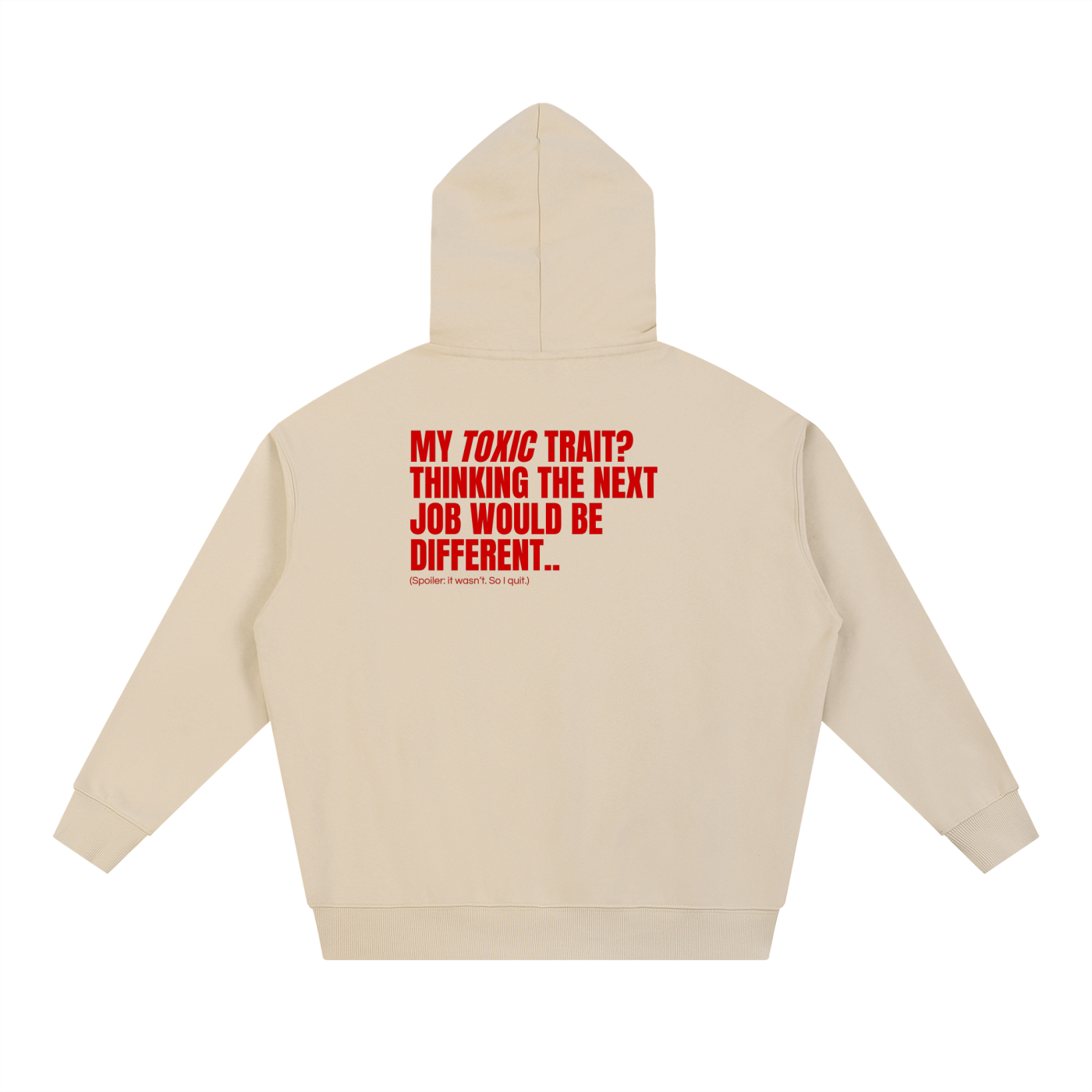 QUITTERS CLUB ESSENTIAL HEAVYWEIGHT HOODIE - TOXIC TRAIT